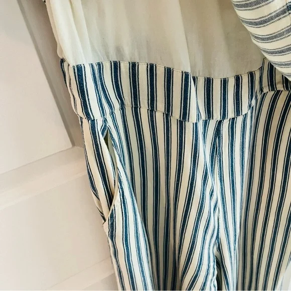 -Madewell Linen Blend Cold-shoulder Jumpsuit, Size L - Picture 10 of 10